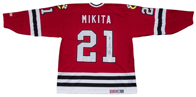 Stan Mikita Signed Chicago Blackhawks Home Jersey (Kindrachuk LOA & Beckett)